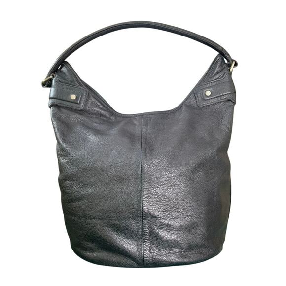 Liebeskind Berlin Black Leather Vanessa Hobo Bucket Shoulder Bag Excellent - Picture 3 of 7